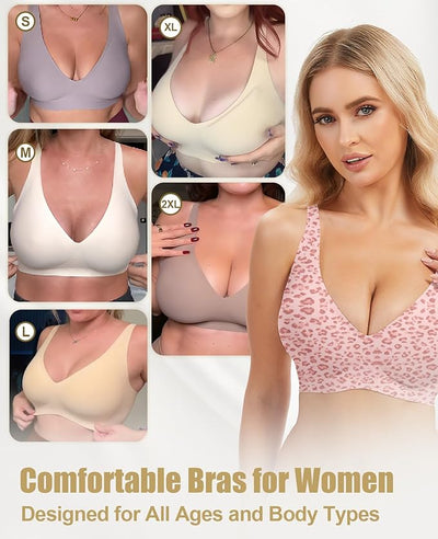 Seamless Wireless Push Up Bra